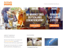 Tablet Screenshot of animalsinternational.org